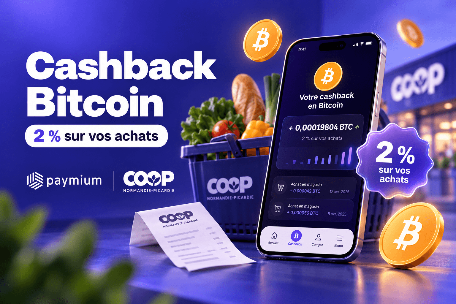 Cashback Bitcoin : Paymium et COOP Normandie-Picardie lancent un dispositif inédit dans la grande distribution française